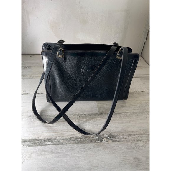 Jr USA Julius Resnick woman’s black leather long handled satchel purse vintage - Picture 1 of 15